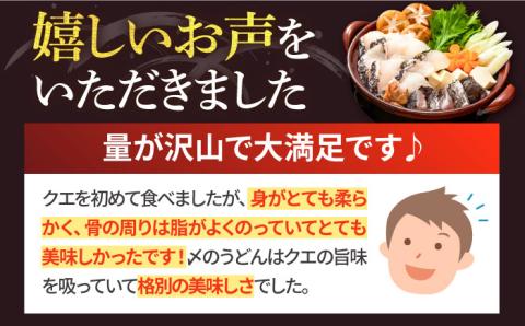 《冷凍》天然クエ 鍋セット（2～3人前） 《壱岐市》 【一支國屋】 [JCC010]  海鮮鍋 天然 鍋 アラ アラ鍋 27000 27000円