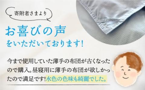 【シングル】 羽毛布団 肌掛け ・ ダウンケット （ブルー） エレナ《壱岐市》【富士新幸九州】 [JDH058] 夏用 羽毛 布団 掛け布団 ダウン ダウンケット 羽毛 ふとん 寝具 肌掛 シングル 25000 25000円