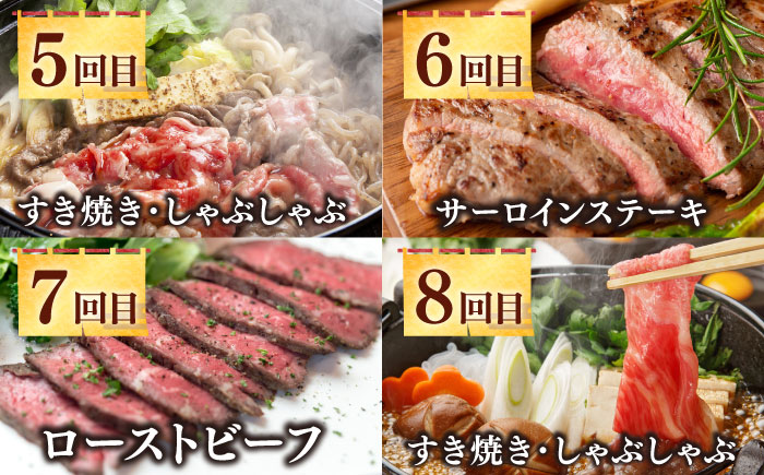 【全12回定期便】《50万》 壱岐牛＆長崎和牛 ギュギュギュ 定期便 （壱）《壱岐市》 肉 ステーキ 焼肉 しゃぶしゃぶ すき焼き 赤身 [JZX010]