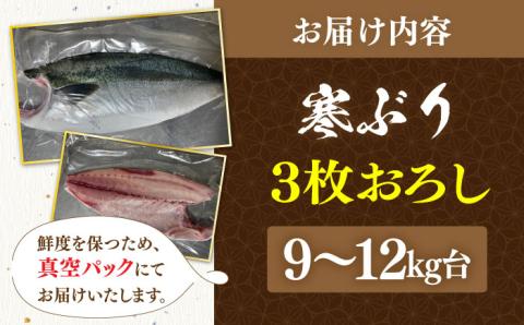 【9～12kg台】 寒ブリ 3枚おろし《壱岐市》【魚助】  刺身 お刺身 刺し身 フィレ 海鮮 海産物 [JFX006] 200000 200000円 20万円