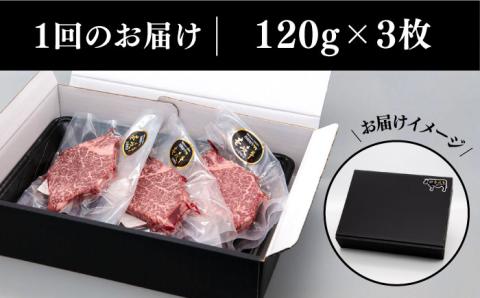 【全6回定期便】A4ランク 以上 壱岐牛 ヒレステーキ 120g × 3枚 [JAA013] ヒレステーキ ヘレ フィレ 厚切り 赤身 希少部位 お肉 黒毛和牛   200000 200000円 20万円