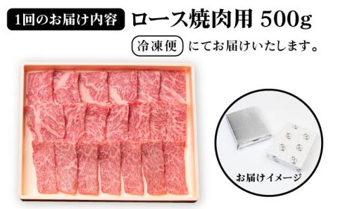 【全6回定期便】《A4～A5ランク》壱岐牛 ロース 500g（焼肉用）[JBO075] 肉 牛肉 ロース 焼肉 赤身 BBQ   192000 192000円