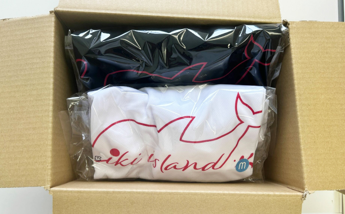 壱岐オリジナルイルカTシャツ親子セット≪壱岐市≫【下久商店株式会社】 Tシャツ お土産 焼酎 壱岐島 離島 [JBZ080] 服