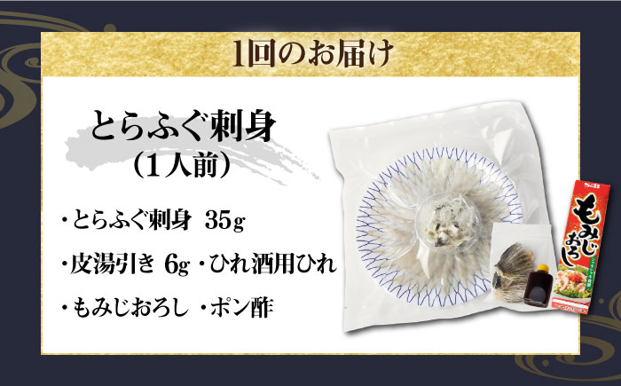 【全3回定期便】とらふぐ 刺身 （1人前）《壱岐市》【なかはら】[JDT021] ふぐ フグ 河豚 とらふぐ トラフグ 刺身 刺し身 ふぐ刺し フグ刺し とらふぐ刺し トラフグ刺し てっさ ふぐ刺身 とらふぐ刺身 30000 30000円
