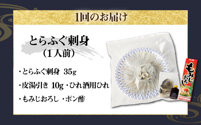 【全12回定期便】とらふぐ 刺身 （1人前）《壱岐市》【なかはら】[JDT023] ふぐ フグ 河豚 とらふぐ トラフグ 刺身 刺し身 ふぐ刺し フグ刺し とらふぐ刺し トラフグ刺し てっさ ふぐ刺身 とらふぐ刺身   100000 100000円 10万円