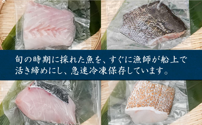 【ANA限定】ヒラマサ、クエ、アカハタ 、イサキ 2人前 壱岐玄海船団丸の魚（切り身）セット・食べ比べ ～ANAシェフ和洋食レシピ付き～ [JFC002]