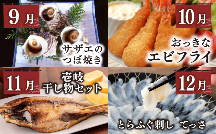 【全12回定期便】 海産物 ギョギョギョ 定期便 （壱）《壱岐市》 鯛 ブリ 刺身 鮮魚 海鮮 フグ とらふぐ [JZX009] 250000 250000円