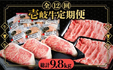 【全12回定期便】 壱岐牛 肉 定期便 《壱岐市》【壱岐市ふるさと商社】 肉 黒毛和牛 ハンバーグ ステーキ [JAA028] 315000 315000円