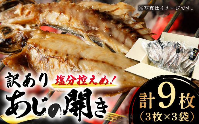 【訳あり】あじの開き（3枚×3袋）《壱岐市》【壱岐美食企画】[JBU024]?アジ 鯵 ひもの 干物 魚 海鮮 魚介 和食 [JBU024]