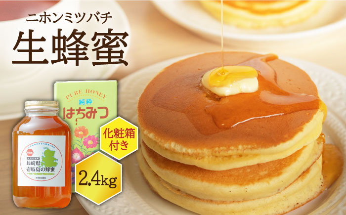ニホンミツバチ 生蜂蜜 2,400g（化粧箱付き） 《壱岐市》【憲ちゃんハチミツ】[JCL005] はちみつ 蜂蜜 日本蜜蜂 ギフト プレゼント 贈り物 化粧箱 118000 118000円