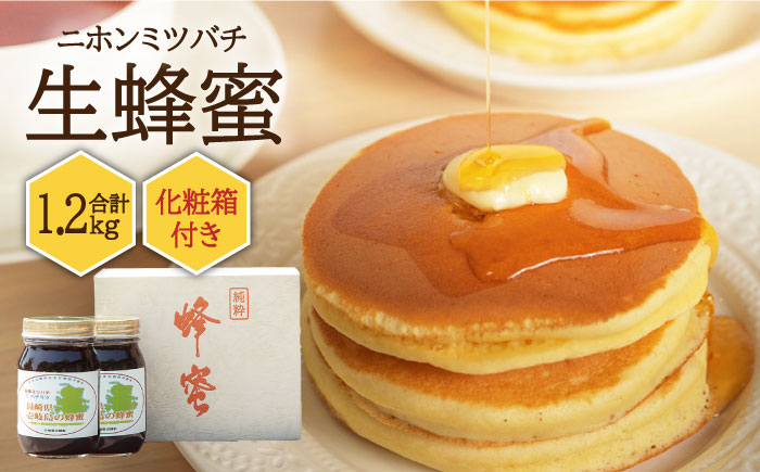 ニホンミツバチ 生蜂蜜 600g×2（化粧箱付き） 《壱岐市》【憲ちゃんハチミツ】[JCL006] はちみつ 蜂蜜 日本蜜蜂 ギフト プレゼント 贈り物 化粧箱 60000 60000円 6万円