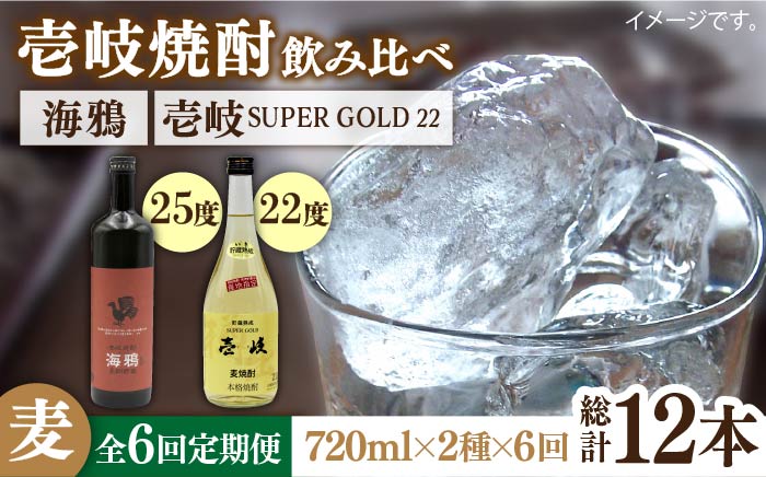 【全6回定期便】海鴉25度と壱岐スーパーゴールド22度のセット [JDB184] 90000 90000円