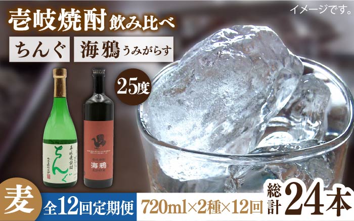 【全12回定期便】海鴉25度とちんぐ25度のセット [JDB188] 192000 192000円