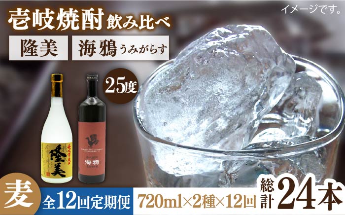 【全12回定期便】隆美焼酎25度と海鴉25度のセット [JDB191] 180000 180000円