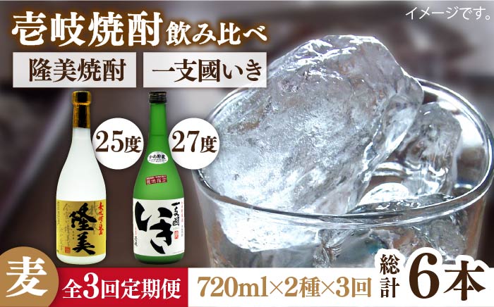 【全3回定期便】隆美焼酎・かめ貯蔵 いき 27度の2本入りセット [JDB198] 45000 45000円