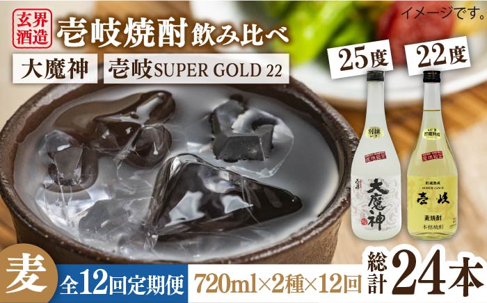【全12回定期便】壱岐スーパーゴールド22度と大魔神のセット [JDB209] 180000 180000円