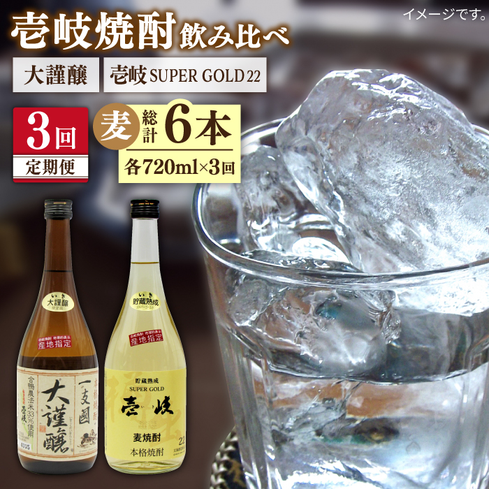 【全3回定期便】壱岐スーパーゴールド22度と合鴨農法米 大謹醸 [JDB240] 48000 48000円