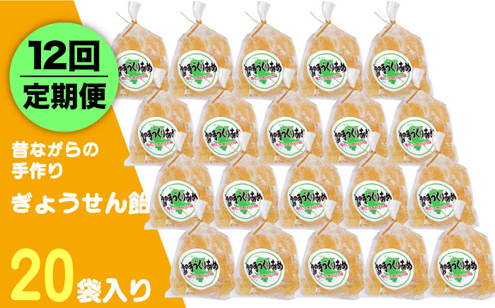【全12回定期便】昔ながらの手作り ぎょうせん飴 20袋 [JDB278] 120000 120000円