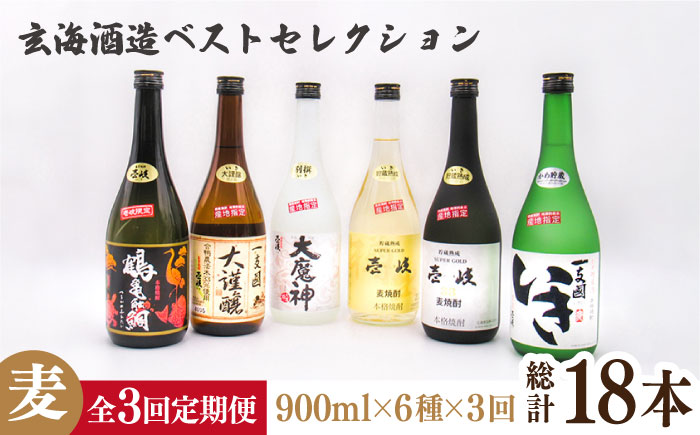 【全3回定期便】玄海酒造ベストセレクション 720ml 6本入りセット [JDB288]   100000 100000円 10万円
