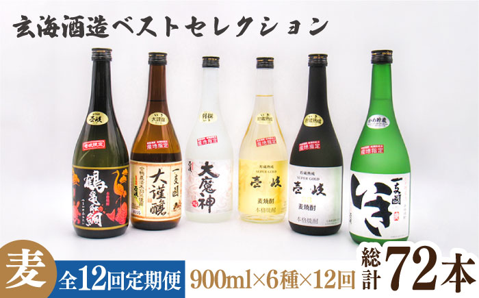 【全12回定期便】玄海酒造ベストセレクション 720ml 6本入りセット [JDB290]   400000 400000円 40万円