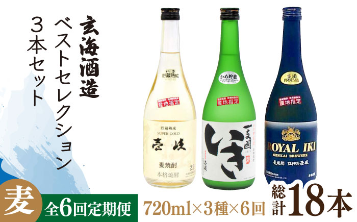 【全6回定期便】玄海酒造ベストセレクション  22度 かめ貯蔵いき 古酒ロイヤル 3本入りセット [JDB298] 138000 138000円