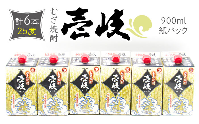 麦焼酎 壱岐 （25度・900ml） 紙パック 計6本 《壱岐市》【天下御免】 むぎ焼酎 焼酎 お酒 [JDB349] 24000 24000円  のし ギフト