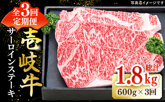 【全3回定期便】 壱岐牛 サーロインステーキ 約200g×3枚《壱岐市》【太陽商事】[JDL067] 肉 牛肉 和牛 BBQ 贅沢 焼肉 サーロイン ステーキ 123000 123000円