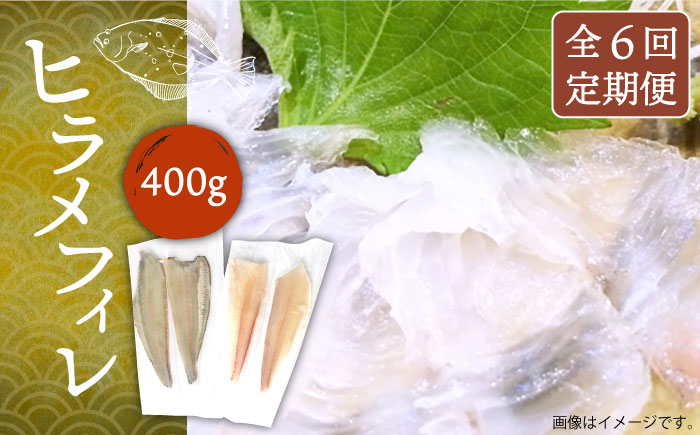【全6回定期便】ヒラメフィレ 約400g（1尾・1kg台前後）《壱岐市》【なかはら】 [JDT037] ヒラメ ひらめ フィレ 柵 刺身 刺身ブロック 刺し身 切身 冷凍 海鮮 海鮮丼 156000 156000円 冷凍配送