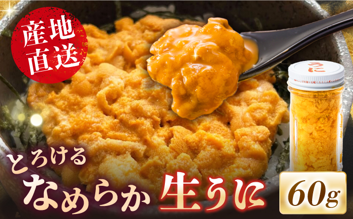 【お歳暮対象】【年内発送】数量限定！壱岐の生うに 60g×1本《壱岐市》【大幸物産】生ウニ 生雲丹 ウニ 雲丹 希少 産地直送 冷凍配送 17000円 17000 1.6万円 [JEH024]