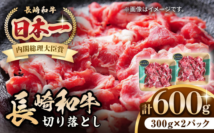 長崎和牛 切り落とし 600g（300g×2パック）《壱岐市》【長崎フードサービス】 肉 牛肉 赤身 小分け 国産 切落し 切り落し 冷凍配送 11000 11000円 [JEP008]