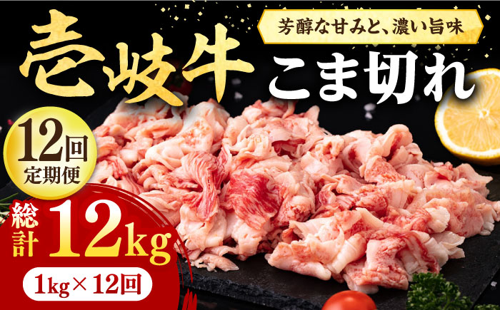 【全12回定期便】 壱岐牛 こま切れ （バラ） 1kg《壱岐市》【株式会社イチヤマ】 肉 牛肉 細切れ 小間切れ BBQ 焼肉 [JFE078] 372000 372000円