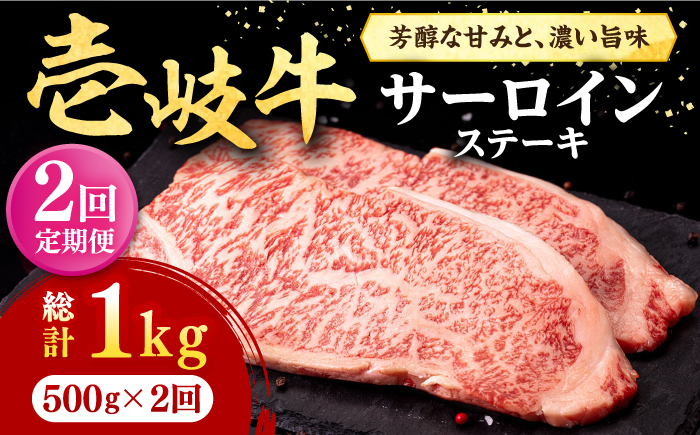 【全2回定期便】 壱岐牛 サーロインステーキ 500g（250g×2枚）《壱岐市》【株式会社イチヤマ】 肉 牛肉 サーロイン ステーキ 焼肉 BBQ [JFE109]