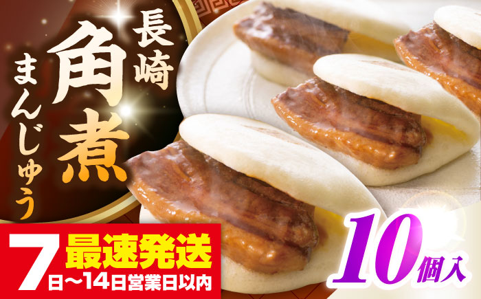 長崎角煮まんじゅう10個入り(袋)《壱岐市》【岩崎本舗】冷凍 豚 豚角煮 角煮饅頭 簡単調理 おやつ お取り寄せ 長崎 [JHA011]