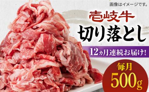 [全12回定期便][A4〜A5ランク]壱岐牛切り落とし 500g [JBO064] 肉 牛肉 切落し すき焼き しゃぶしゃぶ 細切れ 赤身 144000 144000円