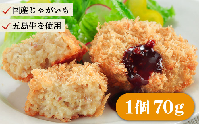 五島牛 コロッケ10個＆ハンバーグ6個 五島市/ニク勝[PBF006]