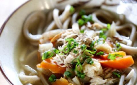 具沢山 手打ちそば 椿鯖そば 4人前 そば 五島市/大河内商店 [PAQ003]