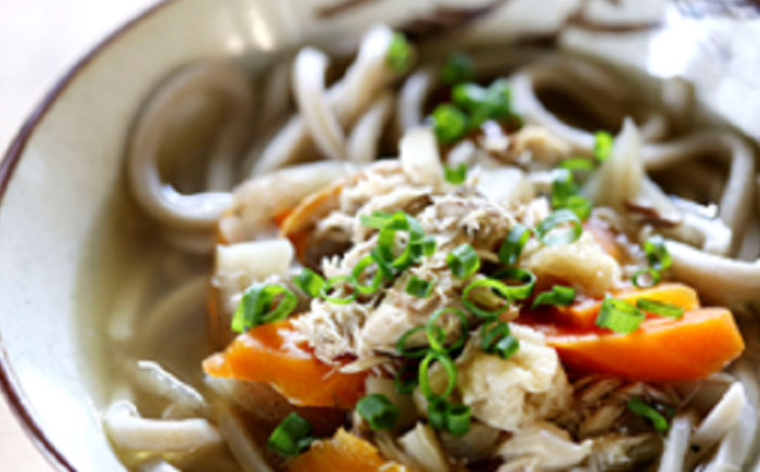 【全6回定期便】椿鯖そば（具だくさん手打ちそば）4人前 そば 【大河内商店】 [PAQ013]