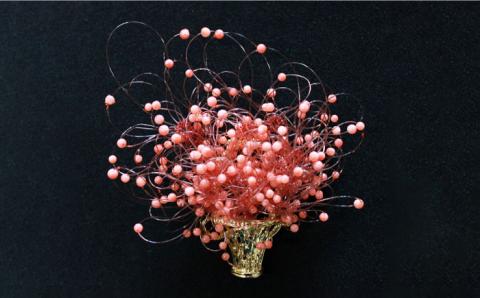 珊瑚ピンクコサージュ アクセサリー ジュエリー サンゴ 五島市 / 出口さんご [PBK002]