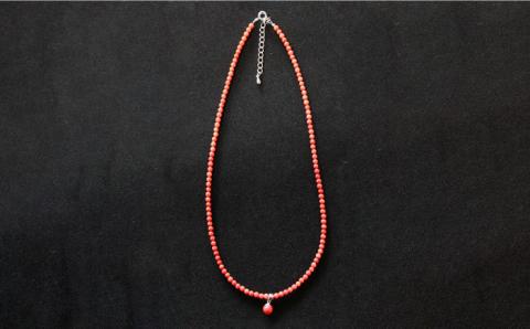 赤珊瑚ペンダントネックレス アクセサリー ジュエリー サンゴ 五島市 / 出口さんご [PBK003]