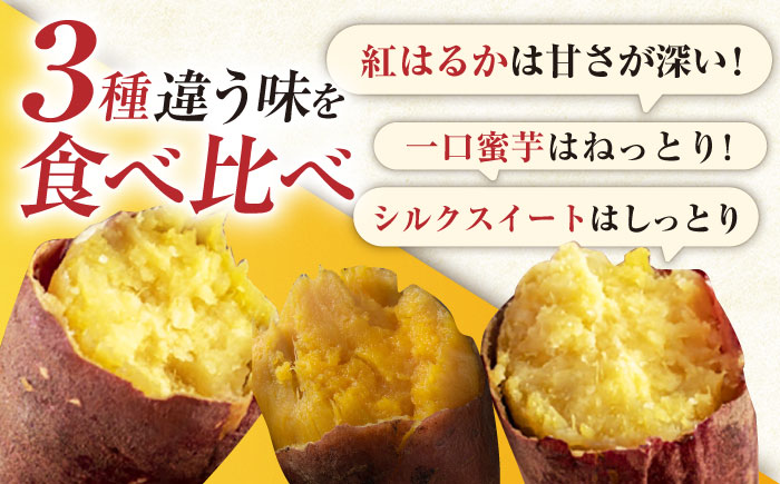 冷凍焼き芋セット 計1.6kg（紅はるか/シルクスイート/一口蜜いも）レンジ 和菓子 スイーツ 五島市/芋蔵林 [PDO001]