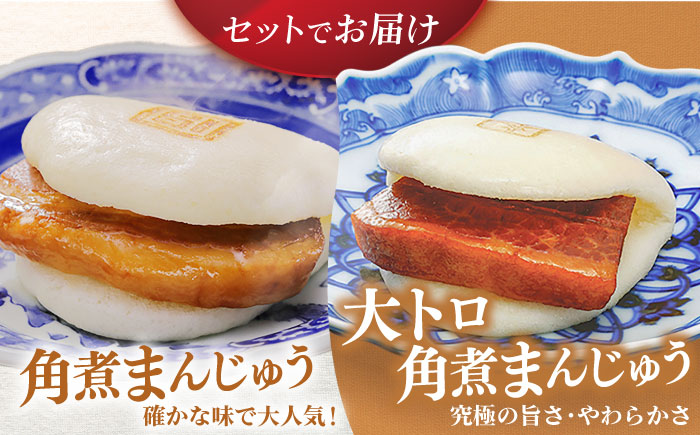 【全3回定期便】角煮まんじゅう10個 （箱）・大とろ角煮まんじゅう10個 （箱） 豚肉 東坡肉 ふわふわ ほかほか 五島市/岩崎本舗 [PFL022]