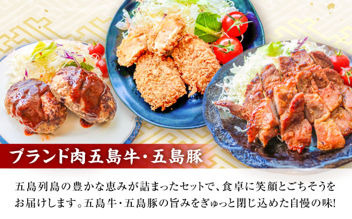 五島肉のむらおか自家製セット（ハンバーグ2個・コロッケ4個・味噌豚2枚） 五島市/五島牛 肉のむらおか [PGP017]