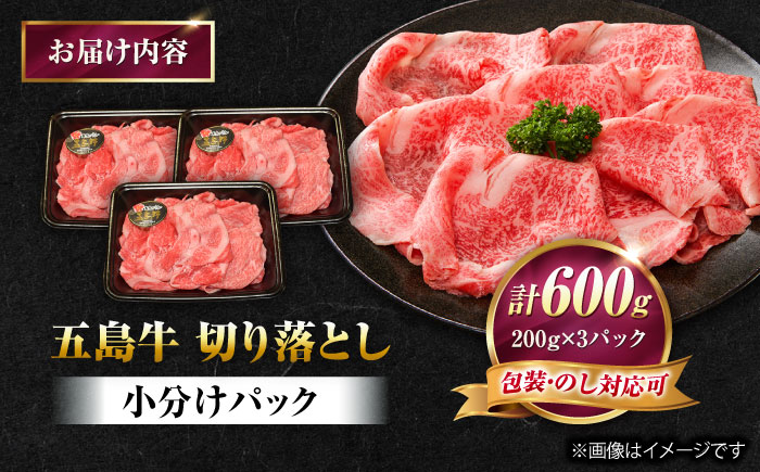 五島牛 切り落とし 600g（200g×3P）五島市/meat shop FUKU [PHF013]