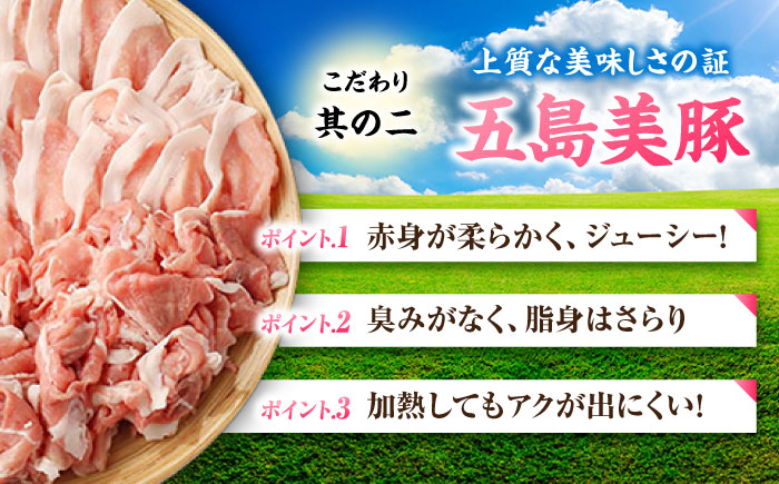 【3回定期便】五島美豚 薄切り2kg (ロース1kg/バラ1kg) 五島市/ごとう農業協同組合 [PAF058]