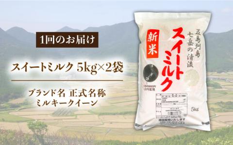 【全3回定期便】スイートミルク（5キロ×2袋）  米 こめ お米【山口商店】 [PEC008]