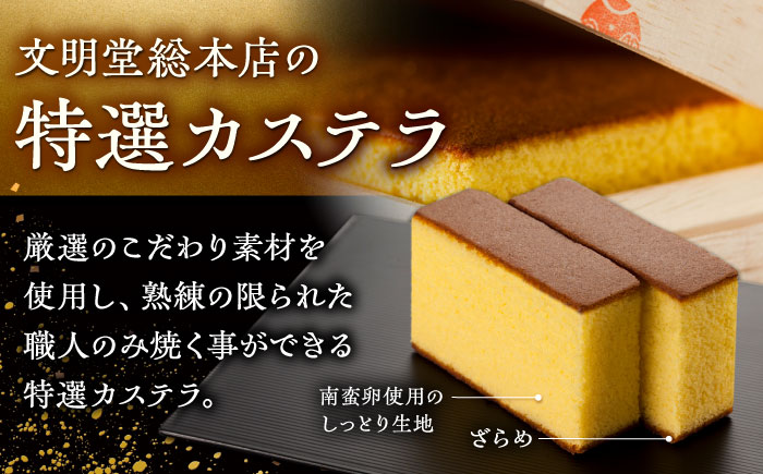 【全12回定期便】特撰カステラ 1号 長崎 土産 ギフト 五島市/文明堂総本店 [PEO024]