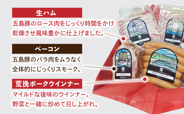 五島産 ソーセージ ハム ベーコン オリジナルギフトセット 02 五島市/草野ファーム [PFZ002]