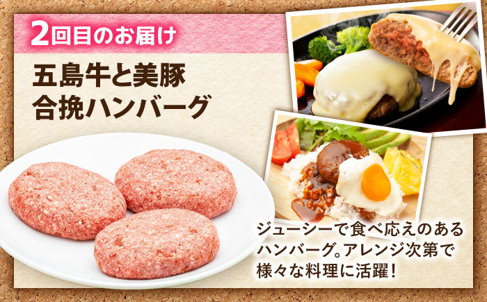 【3回定期便】食卓応援！お届け内容が毎月変わる五島牛定期便 五島市/ごとう農業協同組合 [PAF105]