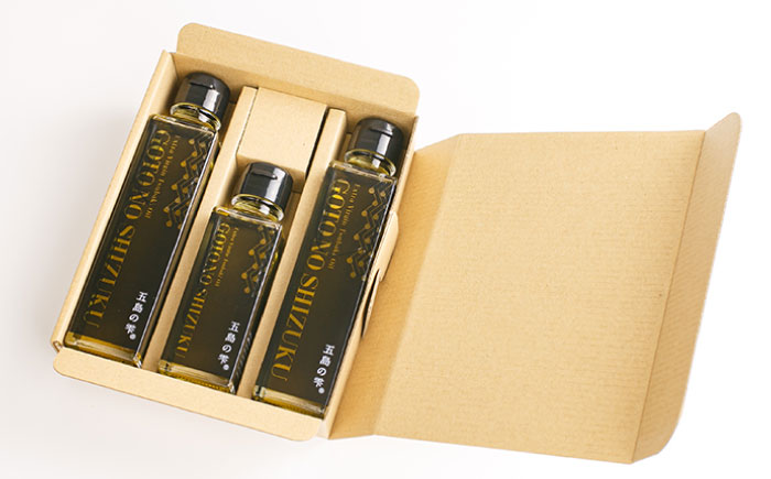 【12回定期便】【ギフト】食用椿油3本 五島の雫（150ml×2本/100ml×1本） 五島市/椿乃[PAM049]