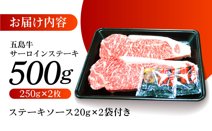 五島牛 サーロインステーキ500g（250g×2枚）五島市/肉のマルヒサ[PCV002] A4 A5 国産 国産牛 牛肉 ブランド牛